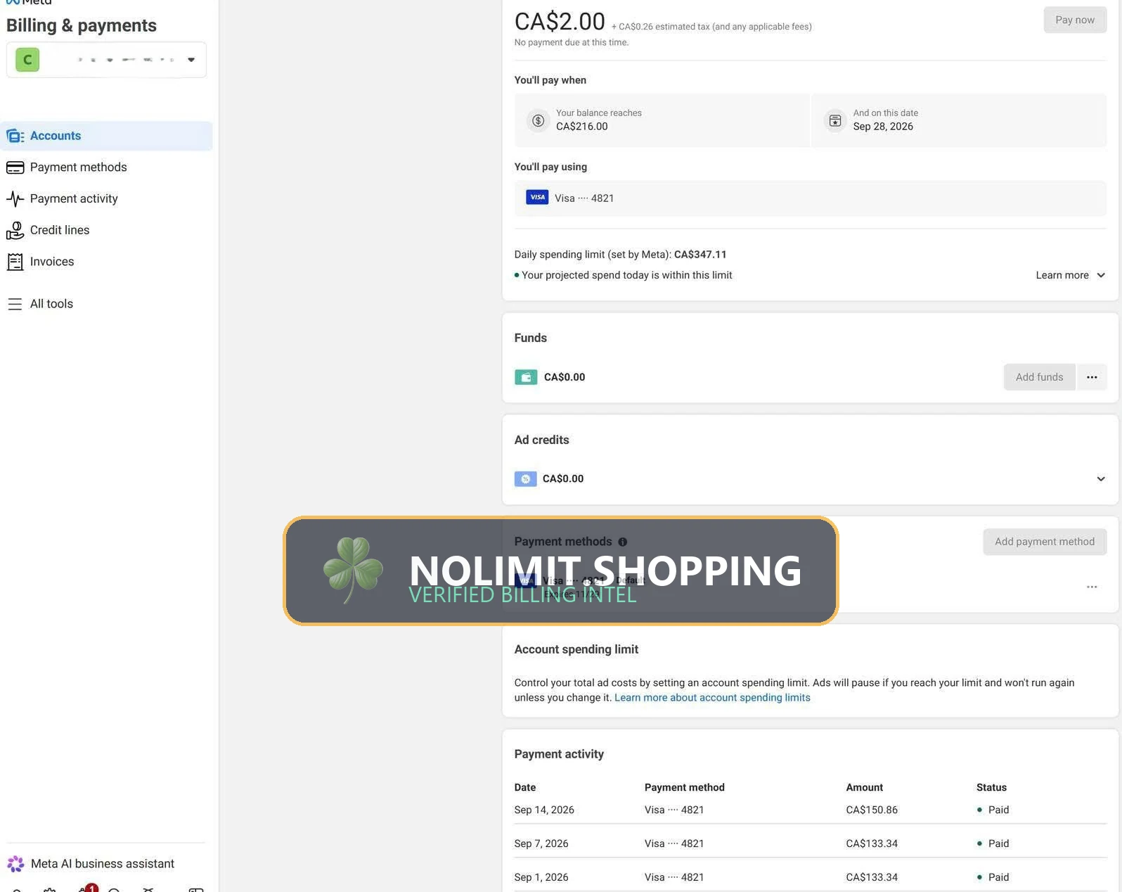 Automated invoice clearing and conversion revenue ledger reconciliation at CA$216 threshold
